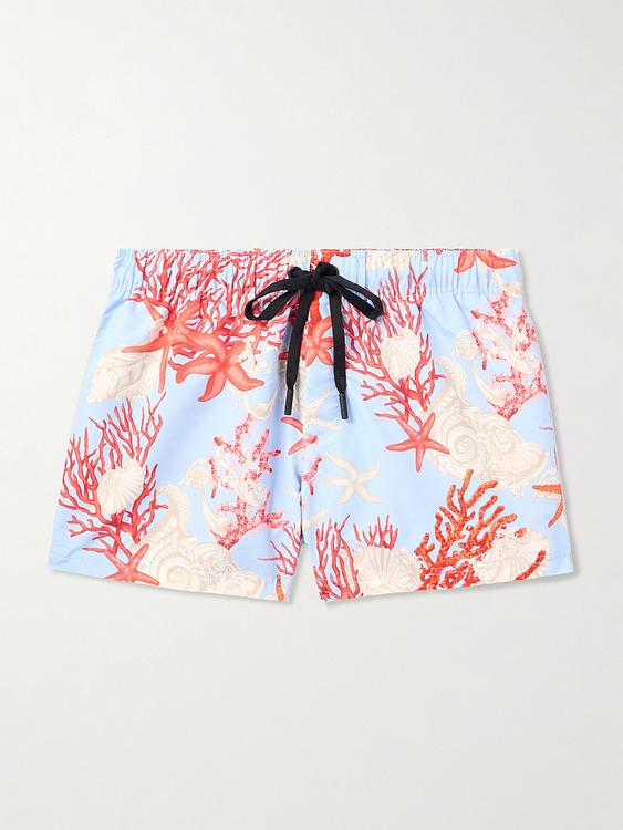 Light blue swim shorts from Versace