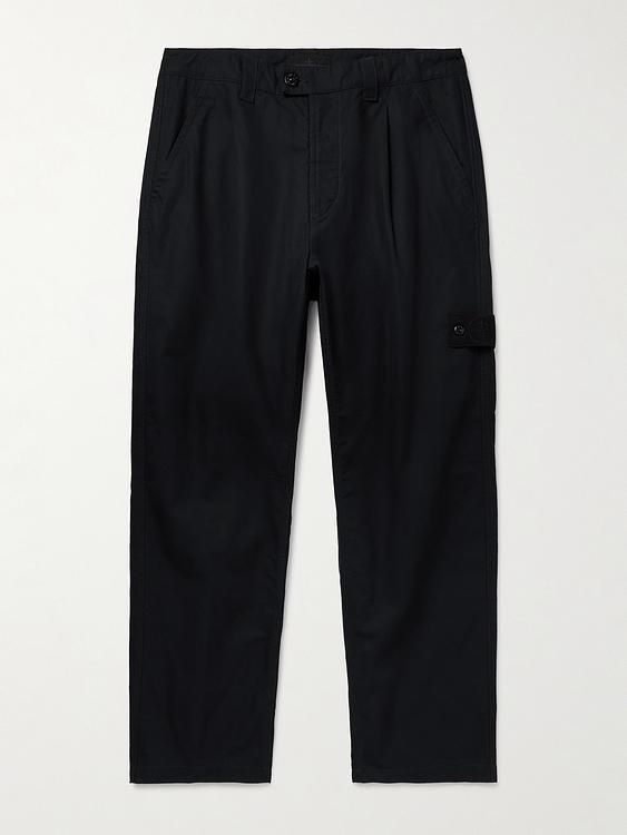 Black casual trousers from Stone Island