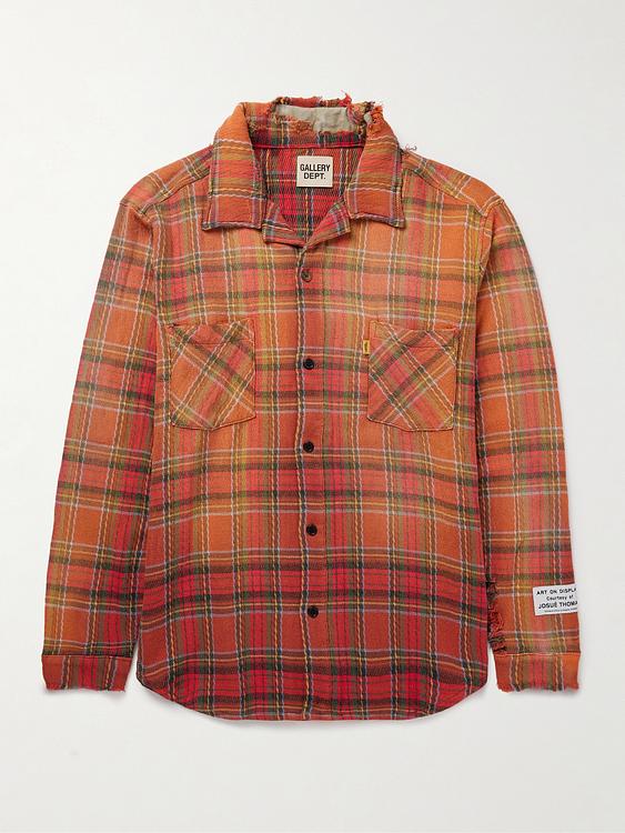 Checkered brown flannel shirt from Gallery Dept.