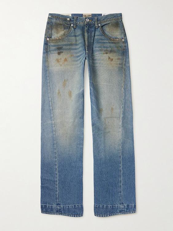 Blue distressed jeans from Gallery Dept.