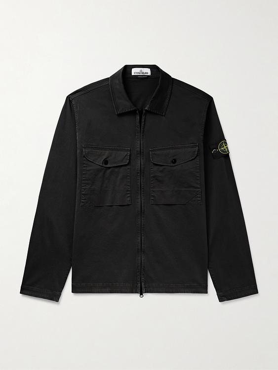 Black casual jacket from Stone Island
