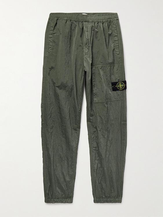 Dark green casual trousers from Stone Island