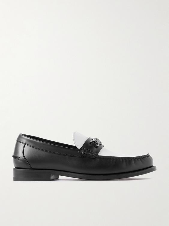 Black loafers from Versace