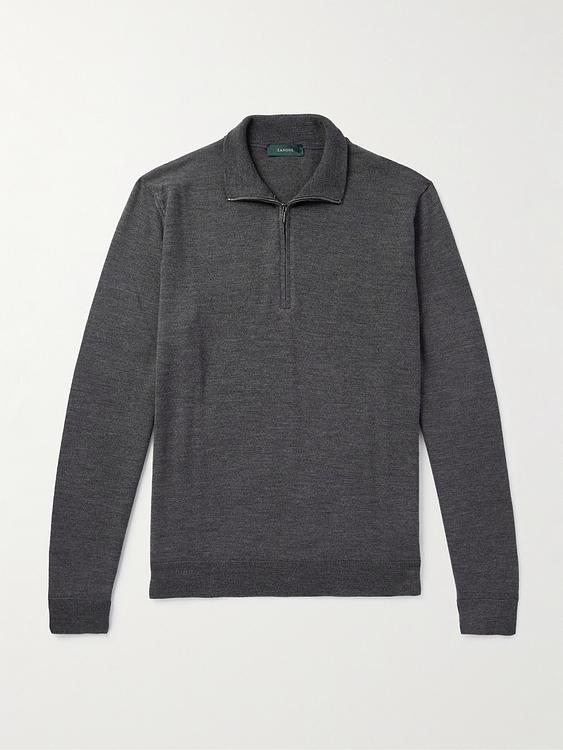 Dark grey half-zip from Incotex