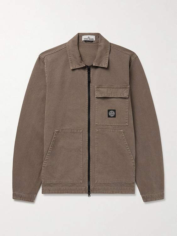 Taupe casual jacket from Stone Island