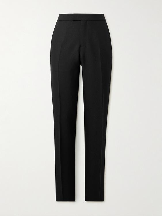 Black tuxedo trousers from Versace
