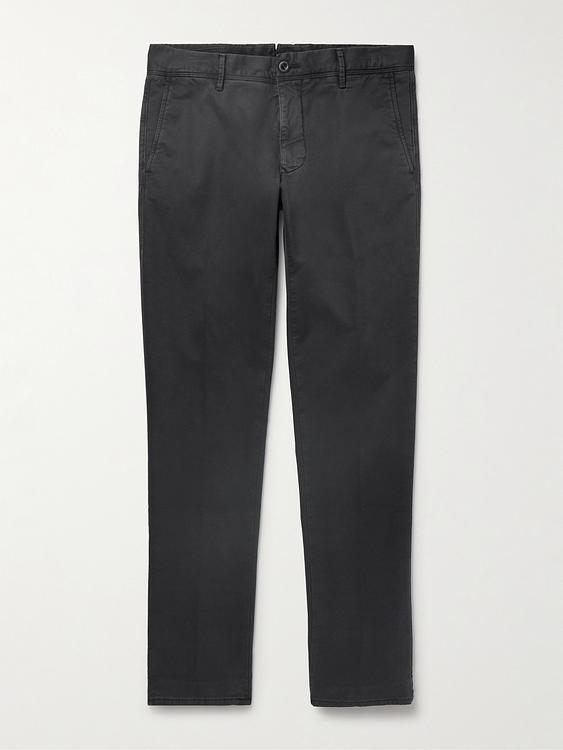 Dark grey chinos from Incotex