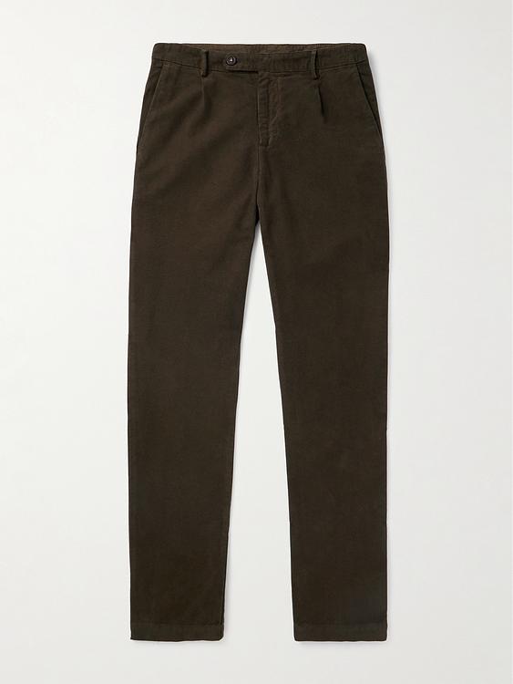 Dark green chinos from Massimo Alba