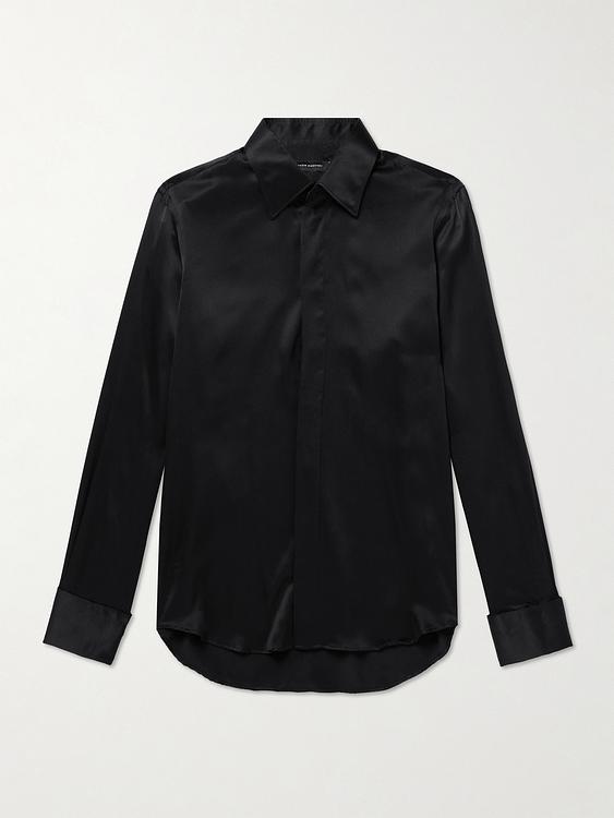 Black casual shirt from Thom Sweeney