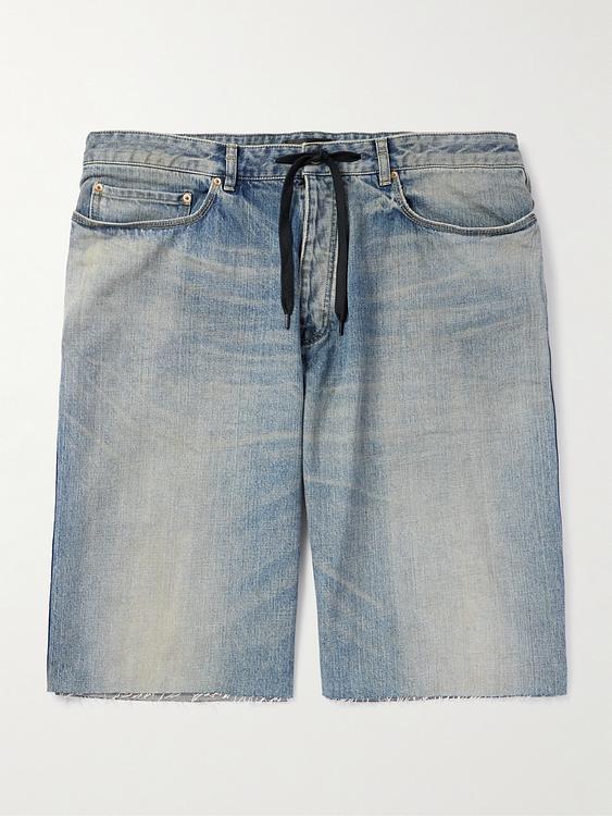 Grey denim shorts from Balenciaga