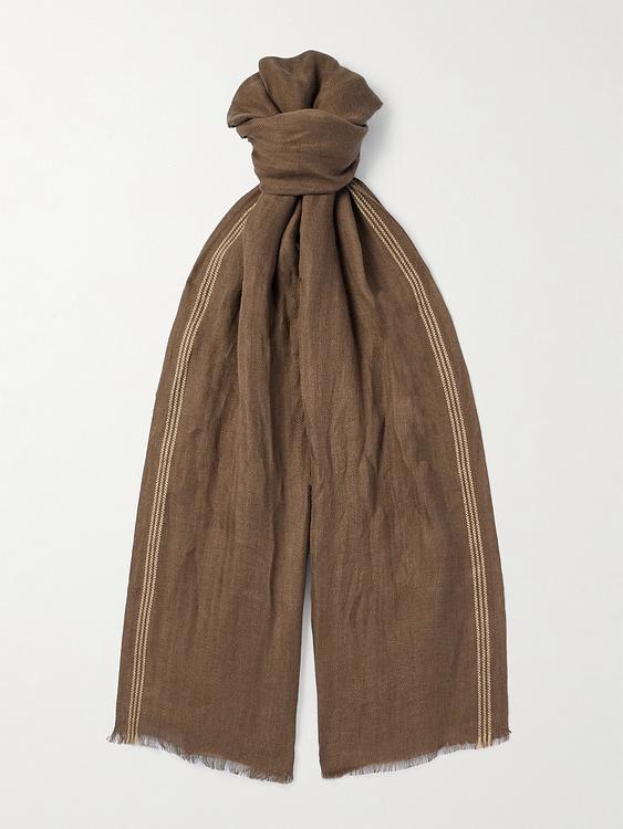Taupe scarve from Loro Piana