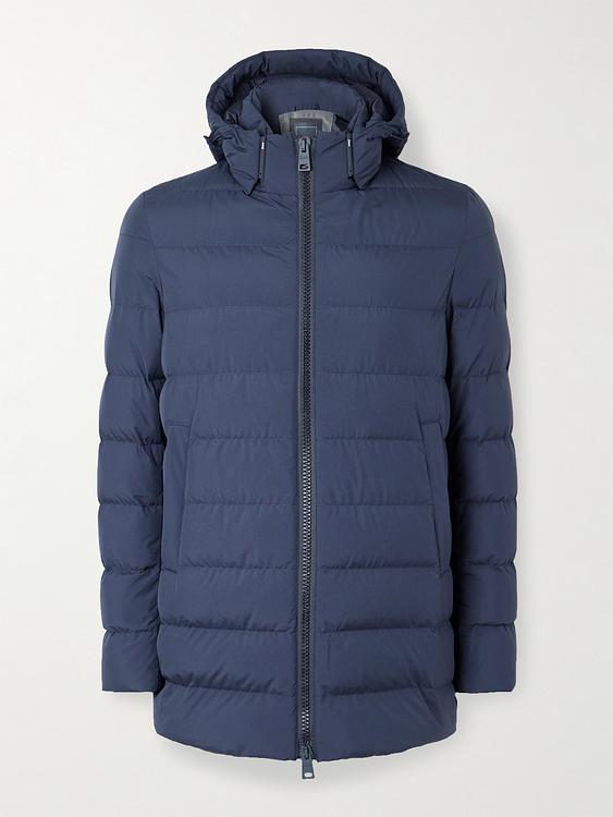 Dark blue parka from Herno Laminar