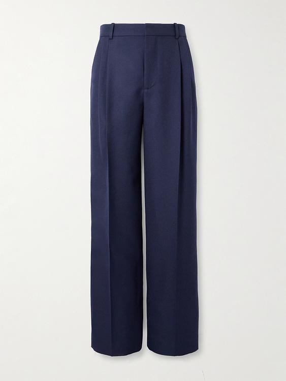 Dark blue wide-leg formal trousers from Loewe