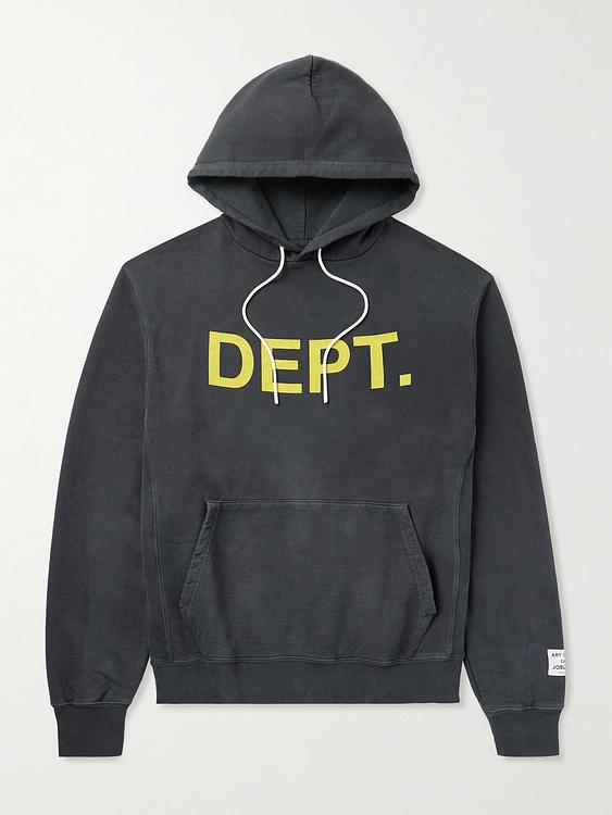 Print dark grey hooded sweatshirt from Gallery Dept.