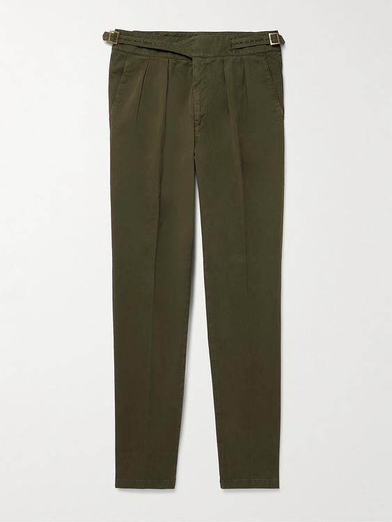Dark green chinos from Rubinacci