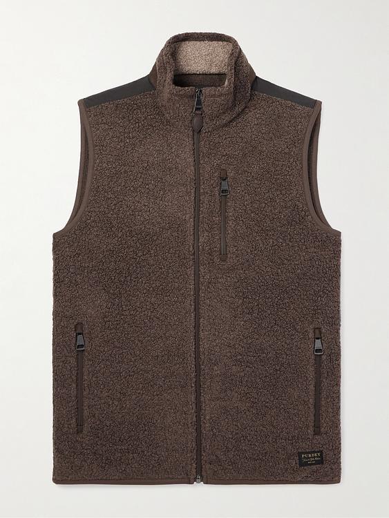 Dark brown vest from Purdey