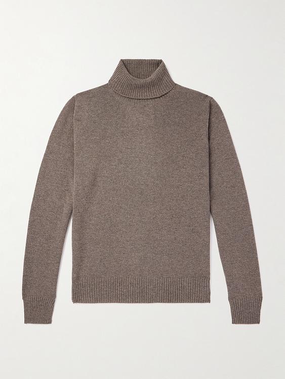 Grey turtleneck from Rubinacci