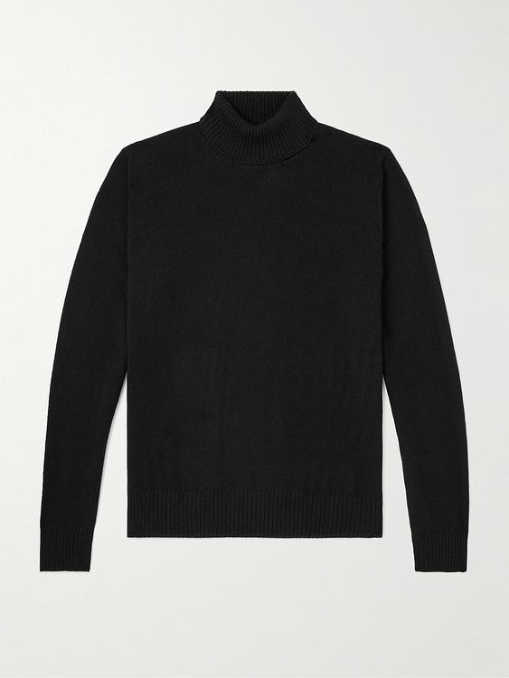 Black turtleneck from Rubinacci