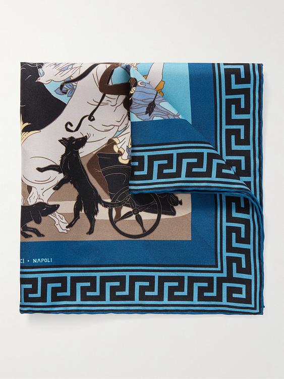 Multicolor pocket square from Rubinacci