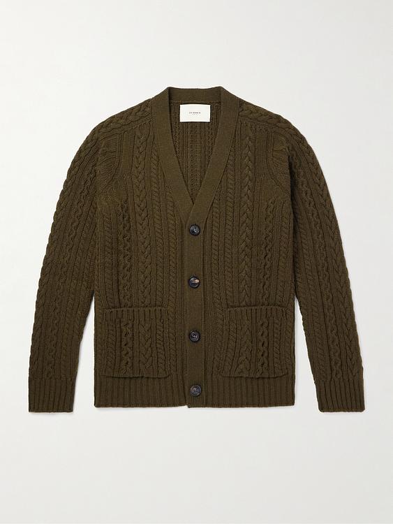 Dark brown cardigan from Purdey