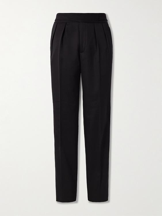 Black tuxedo trousers from Rubinacci