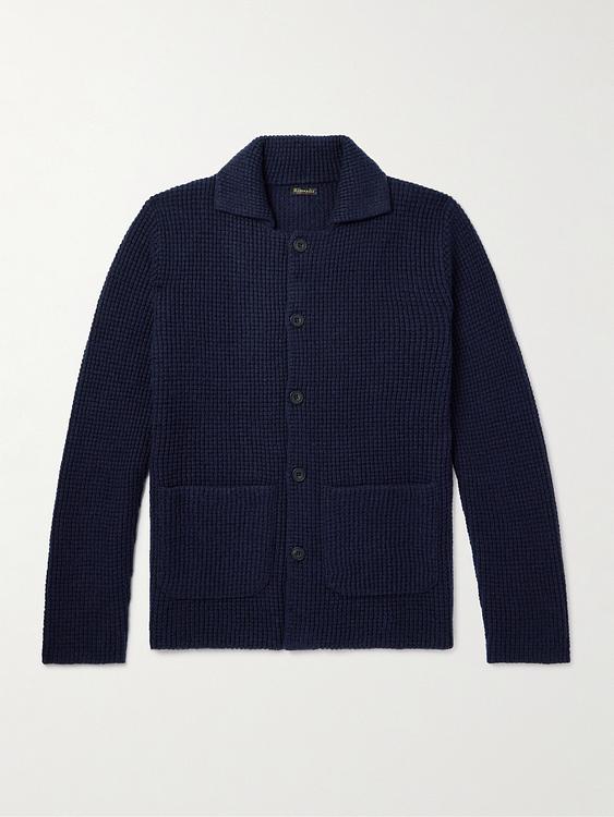 Dark blue cardigan from Rubinacci
