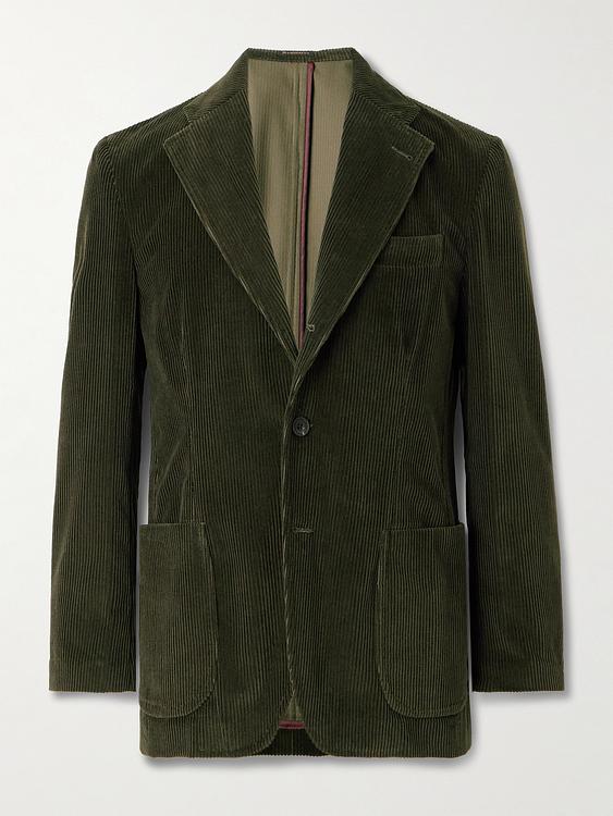 Dark green suit jacket from Rubinacci