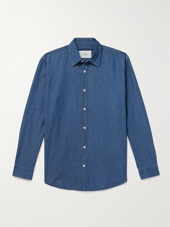 Blue casual shirt from Purdey