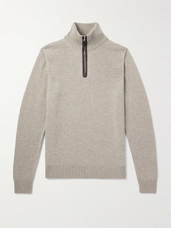 Beige half-zip from Purdey