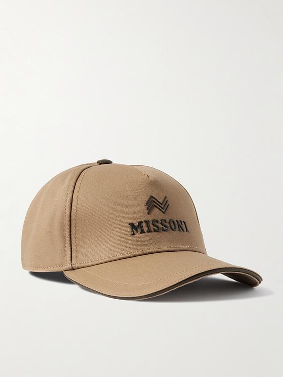 Print taupe cap from Missoni