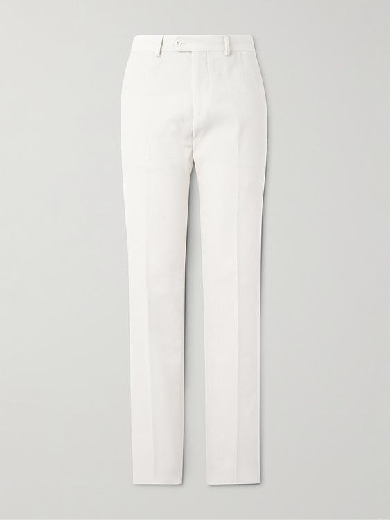 White formal trousers from Rubinacci