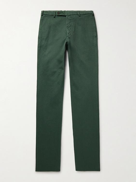 Dark green chinos from Sid Mashburn