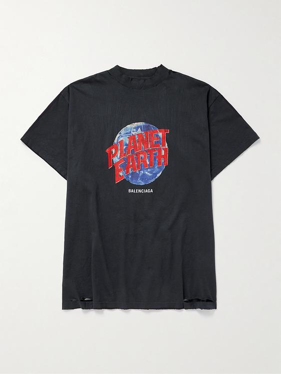 Print black t-shirt from Balenciaga