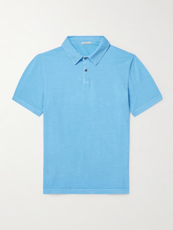 Light blue short sleeve polo shirt from James Perse