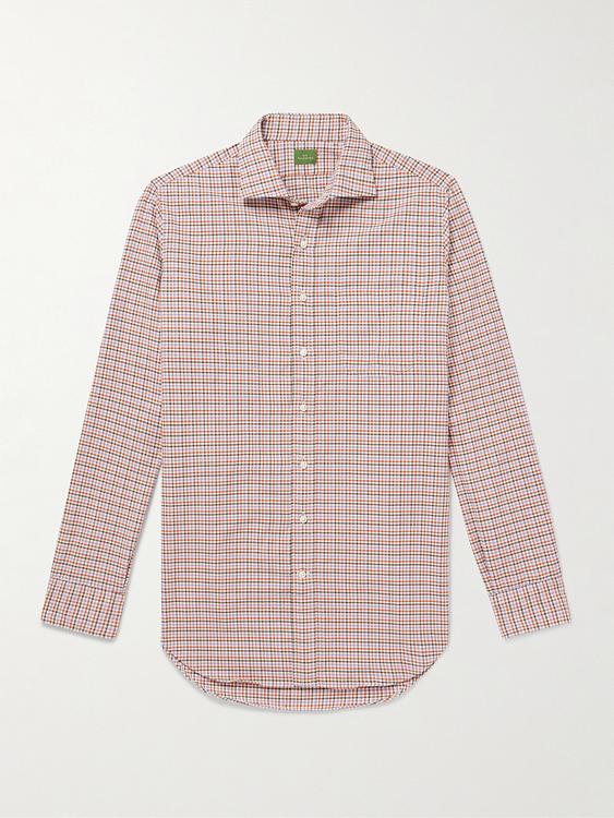 Checkered light pink casual shirt from Sid Mashburn