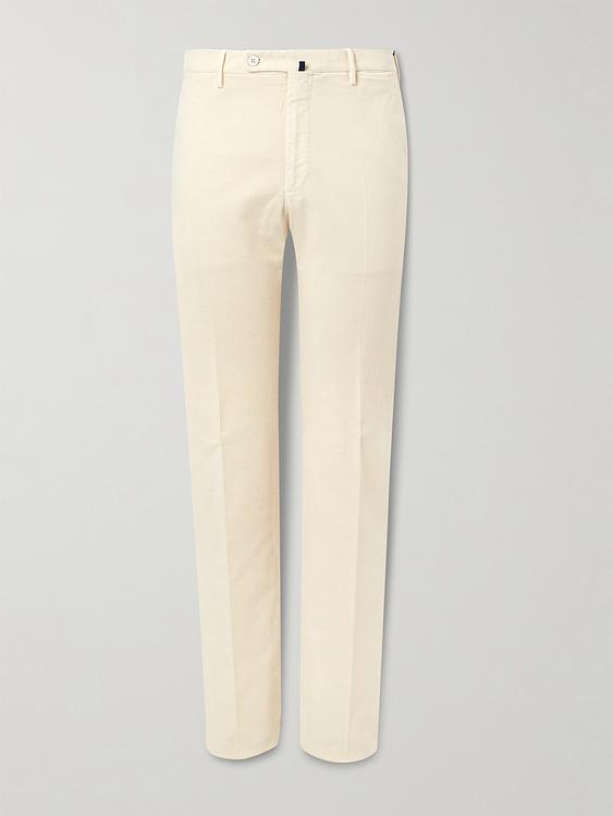 White chinos from Incotex