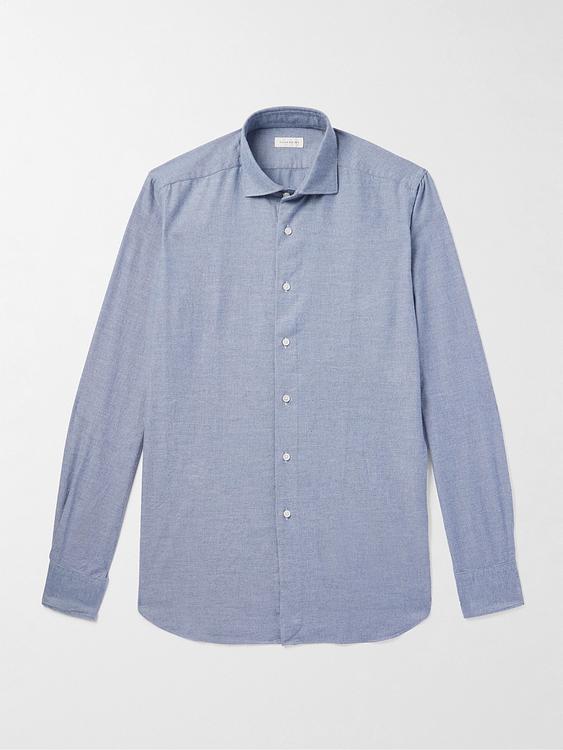 Blue casual shirt from Incotex