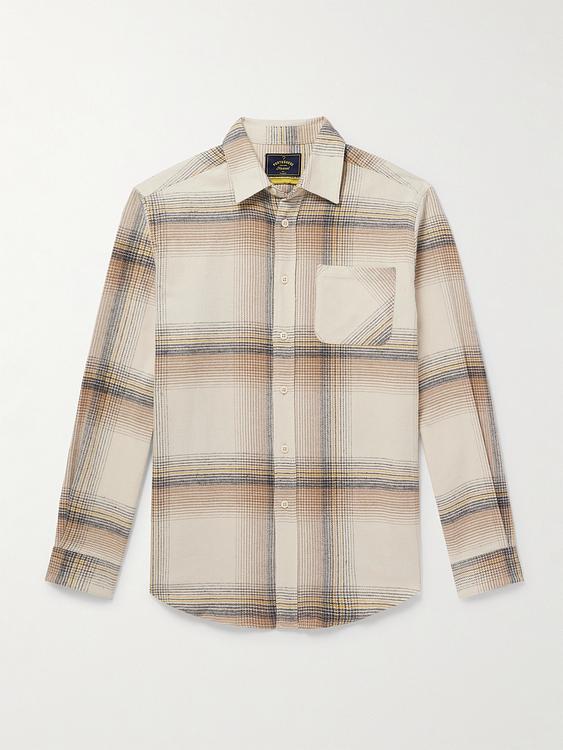 Checkered beige flannel shirt from Portuguese Flannel