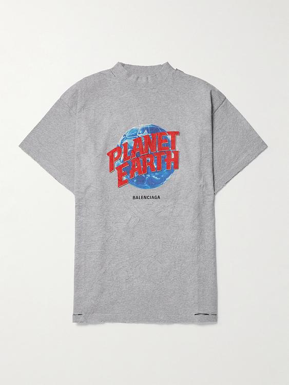 Print grey t-shirt from Balenciaga