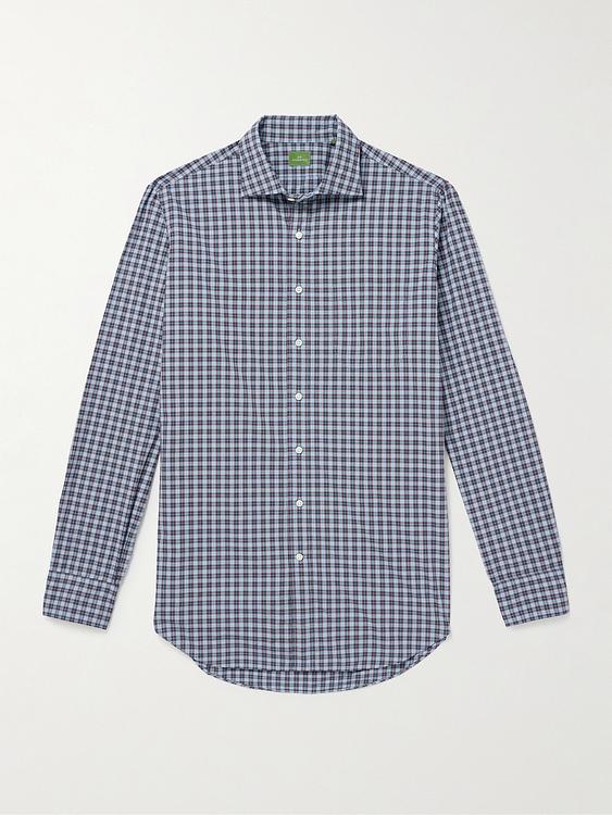 Checkered blue casual shirt from Sid Mashburn