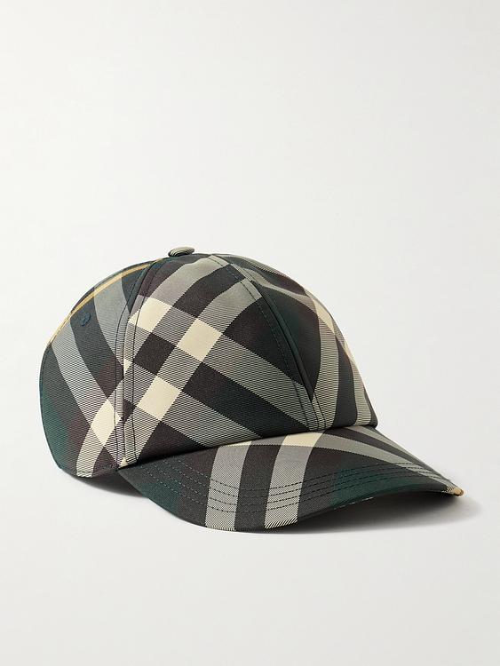 Checkered dark grey cap from Burberry