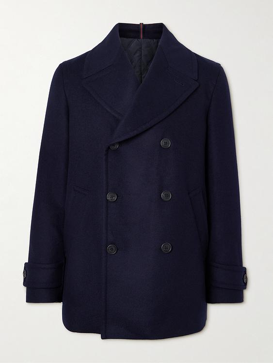 Dark blue coat from Incotex