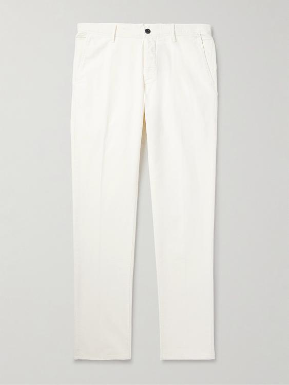 White chinos from Incotex
