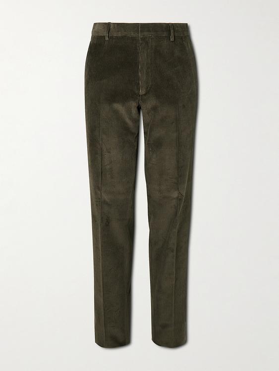 Dark green chinos from Loro Piana