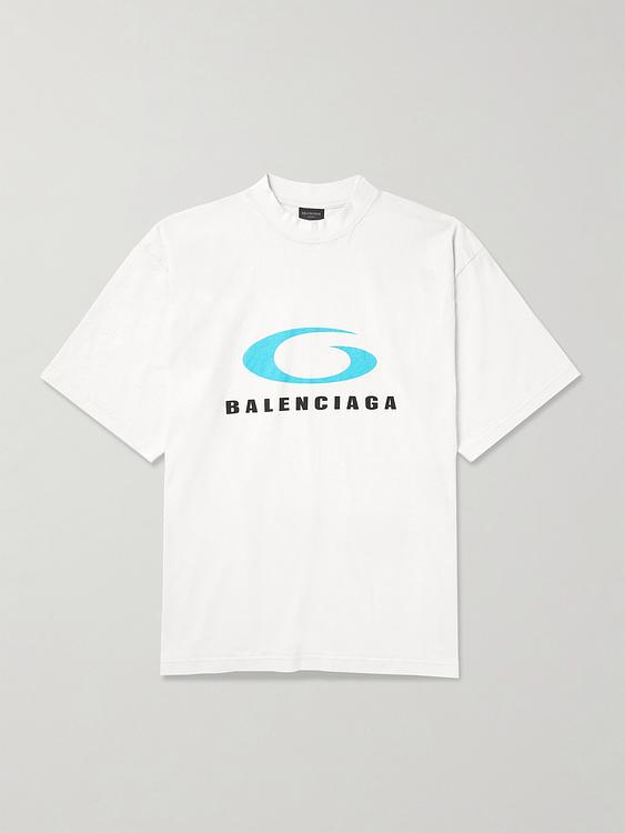 Print white t-shirt from Balenciaga