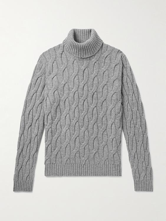 Grey turtleneck from Incotex