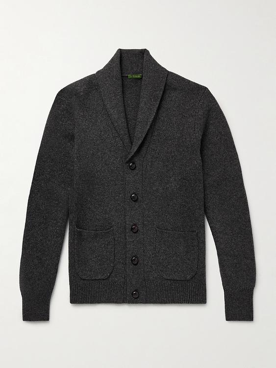 Black cardigan from Sid Mashburn