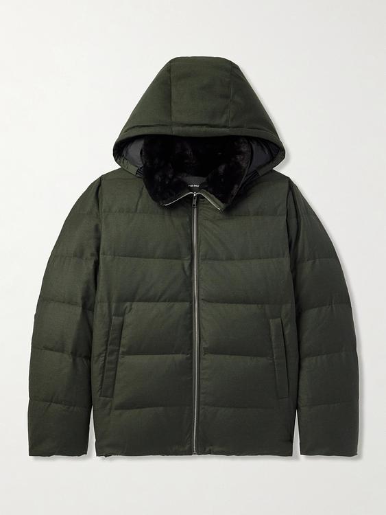 Dark green down jacket from Yves Salomon