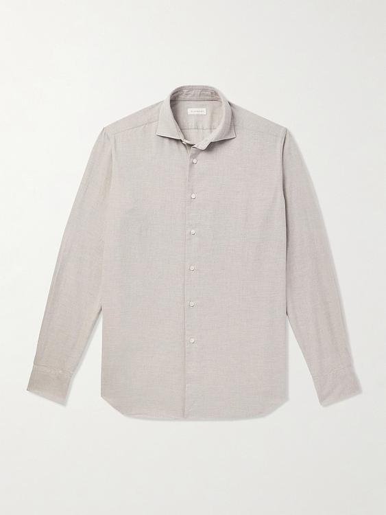 Beige casual shirt from Incotex