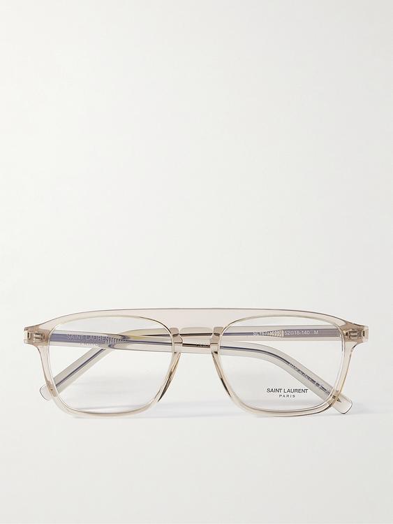 White d-frame glasses from Saint Laurent